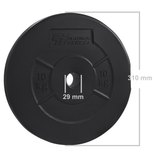 PLATINUM FITNESS ZESTAW OBCIĄŻENIA 40KG OBCIĄŻENIE BITUMICZNE BITUMIKI 29MM