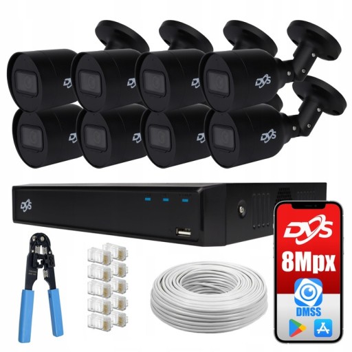 НАБОР IP PoE МОНИТОРИНГА 6 КАМЕР 8MPX ULTRAHD 4K