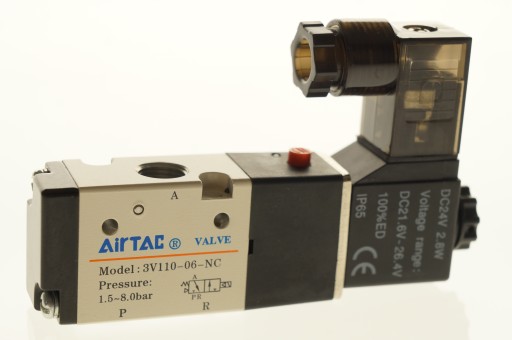 ЭЛЕКТРОМАГНИТНЫЙ КЛАПАН AIRTAC 3V110-06 3/2-1/8-24 В постоянного тока