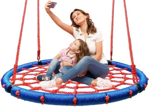 КАЧЕЛИ ГНЕЗДО АИСТА 120см до 150кг STRONG N из толстых веревок