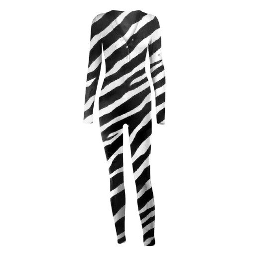 PIŻAMA DAMSKA PREZENT NA WALENTYNKI DLA NIEJ ROZPINANA Z KALPKĄ ZEBRA XL
