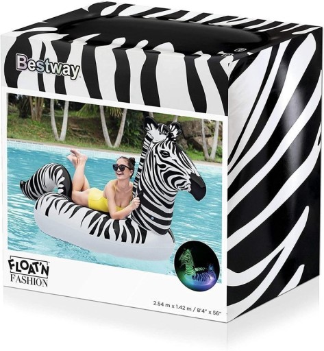 Надувной матрас Zebra LED 254 x 142 см Bestway 41406