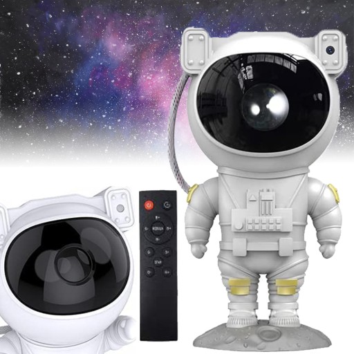 PROJEKTOR GWIAZD ASTRONAUTA Lampka Nocna Rzutnik Dla Dzieci Led LASER PILOT