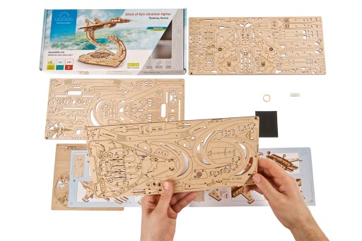 Призрак Киева истребитель механический 3D пазл UGears