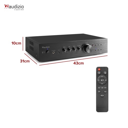 2-канальный усилитель HiFi 2x200 Вт, пульт дистанционного управления BT Audizio