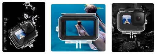 Подводный корпус водонепроницаемый чехол 50 м для черных камер GoPro Hero 12 11 10 9