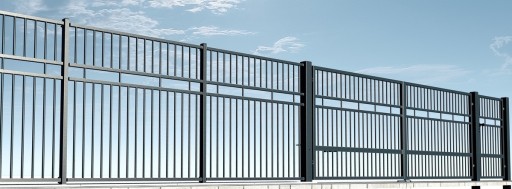современные ворота, металлический забор, панель Gobe
