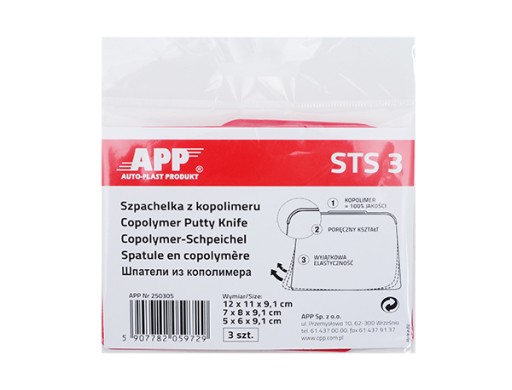 APP STS шпатели из сополимера 3 шт. 12/7/5см 883