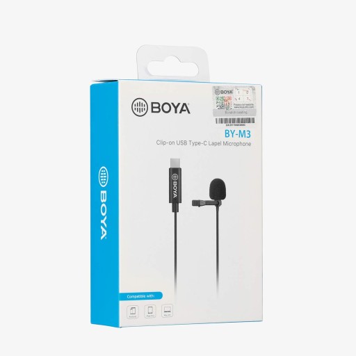 Boya BY-M3 — петличный микрофон с разъемом USB-C