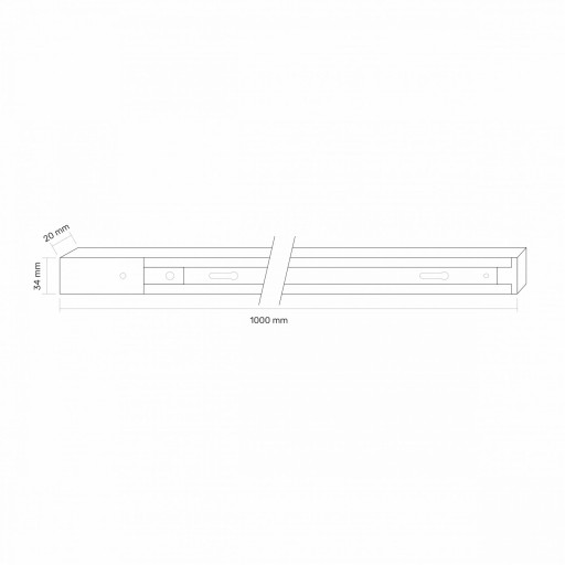 Шина освещения шинопроводная белая 1м 1F