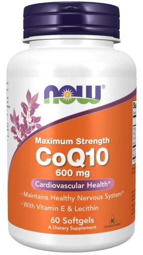 Диетическая добавка Now Foods Коэнзим Q10 600 мг 60 капсул Коэнзим NOW FOODS