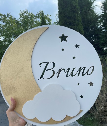 Lampka nocna LED 37 cm KSIĘŻYC IMIĘ