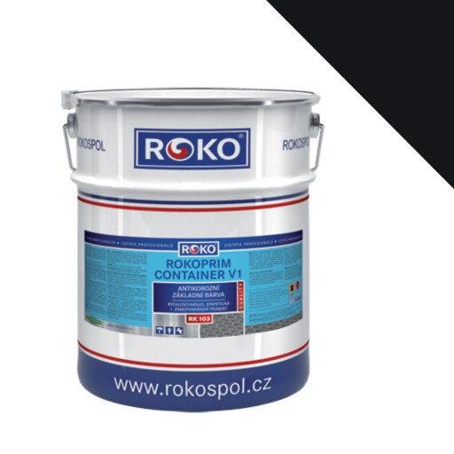 Syntetyczna farba podkładowa Rokoprim Container RK 103 - Czarny 1kg, RK103.