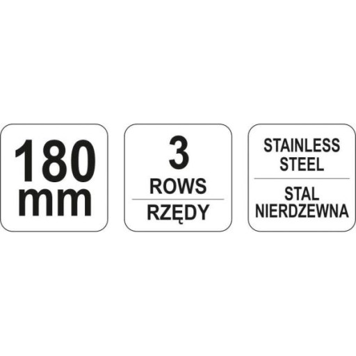 ПРОВОЛОЧНАЯ ЩЕТКА, 3 РЯДА, ПЛАСТИКОВАЯ РУЧКА