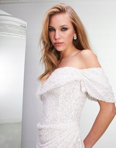 СВАДЕБНОЕ ПЛАТЬЕ С ПАЙЕТКАМИ Asos Edition XXC ebl CECILIA S