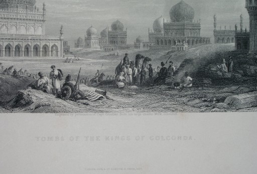 Оригинальные гробницы царей Голконды, 1837 г. ХИДАРБАД ИНДИЯ Азия Телангана