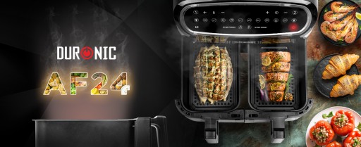 Аэрофритюрница Duronic AF24 XXL с двумя камерами по 4,5 л каждая | ж
