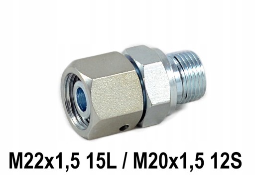 ГИДРАВЛИЧЕСКИЙ СОЕДИНИТЕЛЬ AB M22x1,5 15L / M20x1,5 12S