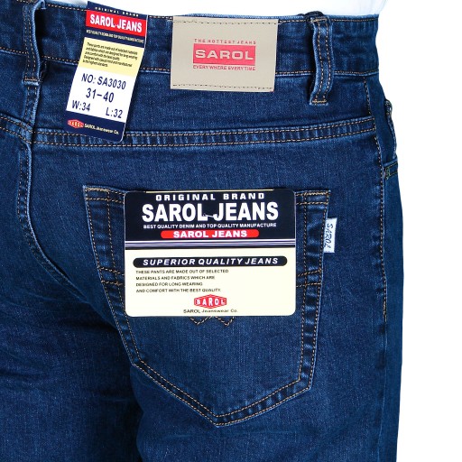 SPODNIE MĘSKIE JEANS SAROL W32 L32 32/32 82-84 cm