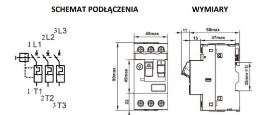 Wyłącznik silnikowy VCX GV-2 0.16-0.25A