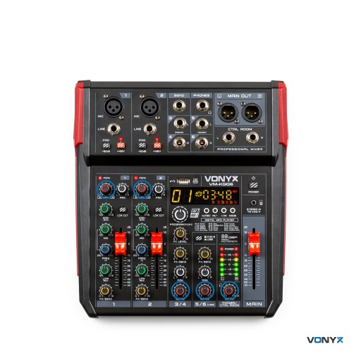 VM-KG06 BT DSP USB 6-канальный аудиомикшер Vonyx