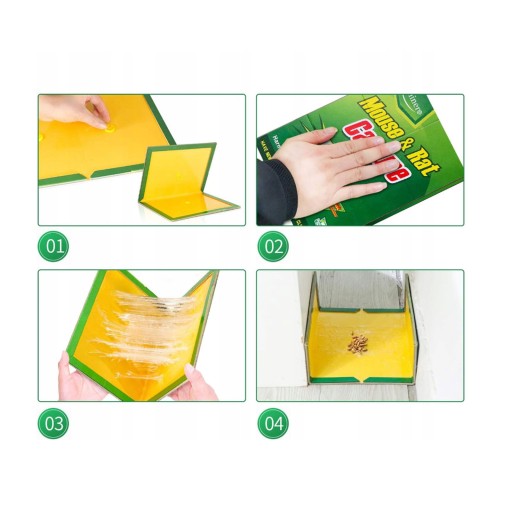 10 ШТ. КЛЕЙНАЯ ЛОВУШКА ДЛЯ КРЫС, МЫШЕЙ, ГРЫЗУНОВ
