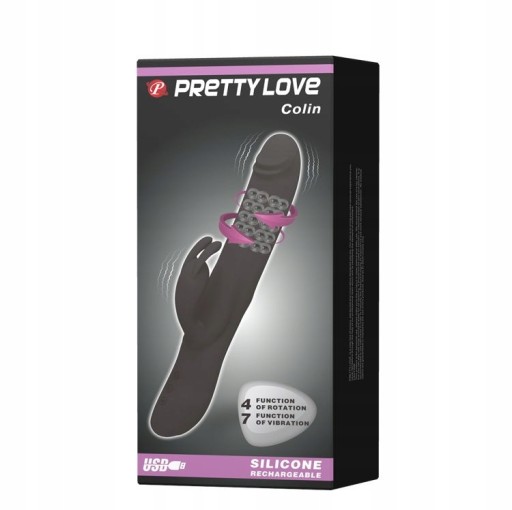 Wibrator Króliczek z Opcją Rotacji Pretty Love Colin