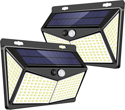 LAMPA SOLARNA CZUJNIK RUCHU IP65 3 TRYBY 2 SZT MPJ