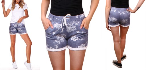 ШОРТЫ хлопковые короткие FLOWERS SHORTS 32N2 38/40