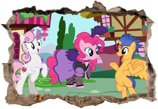 3D-наклейки на стену для детей «My Little Pony extra», 130x90