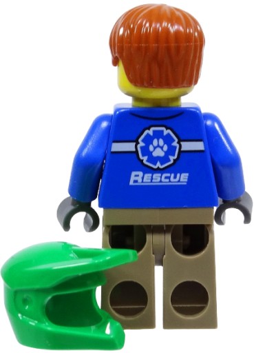 LEGO CITY ФИГУРКА МАЛЬЧИКА-ВОДИТЕЛЯ ЗЕЛЕНЫЙ ШЛЕМ