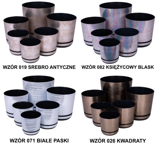 Цветочный горшок DECOR диам. 21 см цветные мерцающие цветы