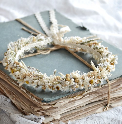ВЕНОК НА ГОЛОВУ сухоцветы Коллекция Rustic Natural