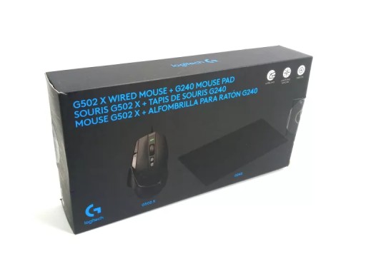 MYSZKA KOMPUTEROWA LOGITECH G502X Z PODKŁADKĄ LOGITECH G240