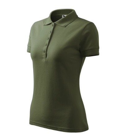 KOSZULKA PIQUE POLO DAMSKA MALFINI 210 BAWEŁNIANA T-SHIRT khaki S