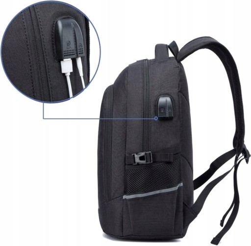 РЮКЗАК ДЛЯ НОУТБУКА 15.6 ЧЕРНЫЙ МУЖСКОЙ URBAN USB USB