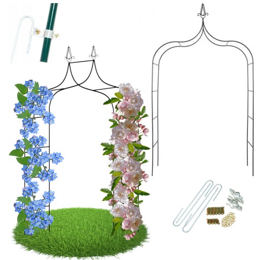 PERGOLA OGRODOWA TARASOWA METALOWA PODPORA DO PNĄCZY WINOGRON RÓŻ ŁUK 240cm