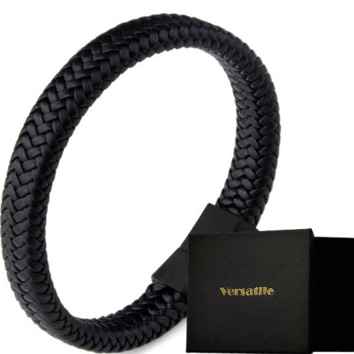 ЧЕРНЫЙ регулируемый мужской браслет Versatile