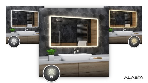 Lustro Podświetlane Boston Dual LED 60x100 cm z włącznikiem dotykowym