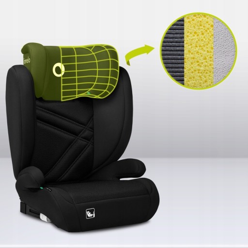 Автокресло Isofix, регулировка подголовника I-SIZE 100-150см Lionelo HUGO