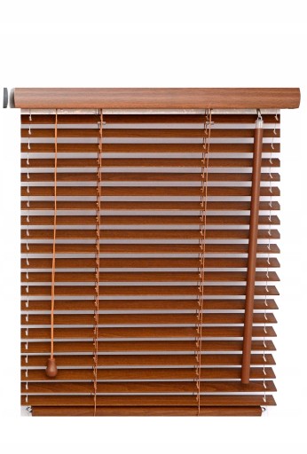 ŻALUZJE ORZECH ROLETY DREWNIANE 25MM 80x60