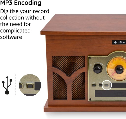 Цифровое радио DAB/DAB+/FM в стиле ретро i-STar 90103PI