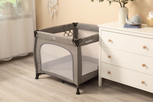 Детская плейпен складная кроватка удобная безопасная Caretero Quadra