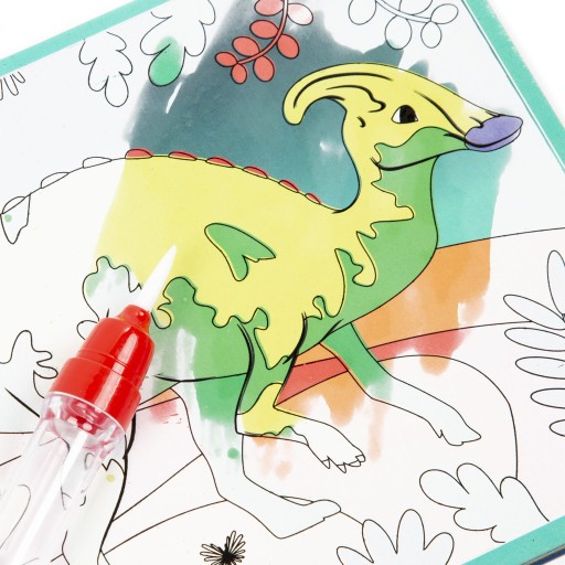 MAGICZNA WIELORAZOWA MALOWANKA WODNA KOLOROWANKA DINOZAURY KIDEA