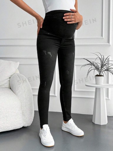 SHEIN ДЖИНСЫ ДЛЯ МАТЕРИАЛОВ, ЧЕРНЫЕ, S 113
