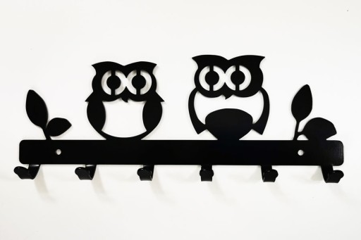 Металлическая настенная вешалка для ключей и одежды OWL
