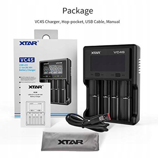 Зарядное устройство для литий-ионных аккумуляторов XTAR-VC4S NI-MH 18650
