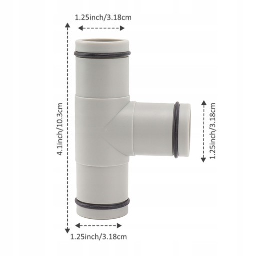СОЕДИНИТЕЛЬНАЯ ВТУЛКА ТРОЙНИК ДЛЯ БАССЕЙНА INTEX 32MM