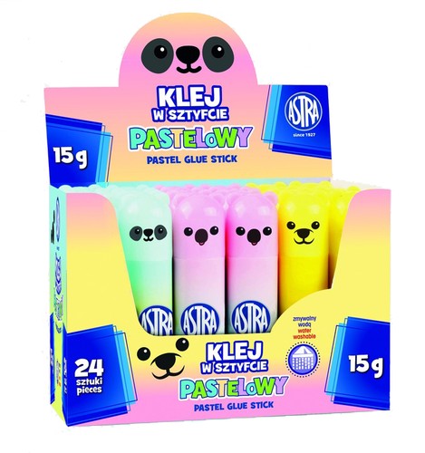 КЛЕЙ-КАТКА ASTRA SCHOOL 15г ПАСТЕЛЬ ЖИВОТНЫЕ СТРОНГ
