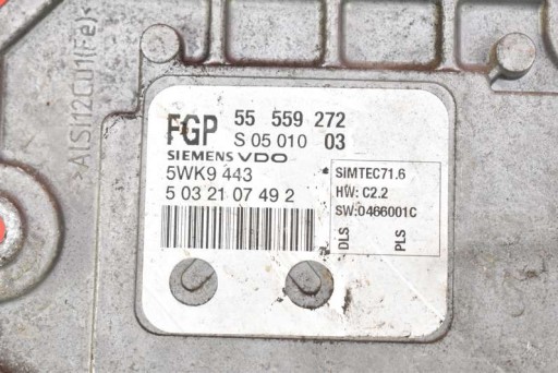 КОМПЛЕКТ ИММО OPEL ASTRA 3 H 1.8 16V 05R